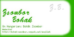 zsombor bohak business card