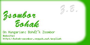 zsombor bohak business card